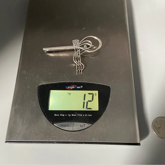 Vintage Turkish Ottoman Tie Clip Sultan Tughra Sterling Silver Suleiman Insignia - Picture 15 of 16